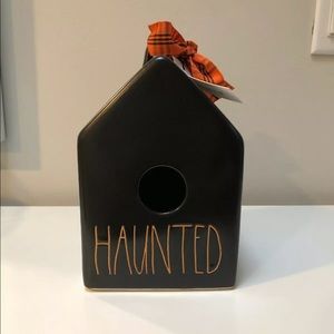 Rae Dunn Haunted Black Bird House
